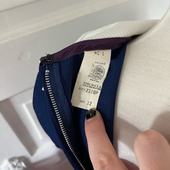 MOD navy, white and red collared dress - Picture 2 of 5